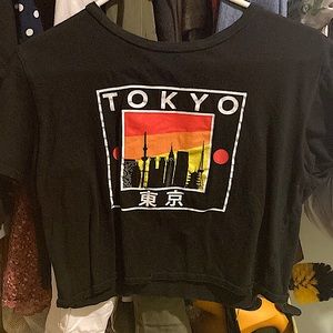 tokyo black crop top